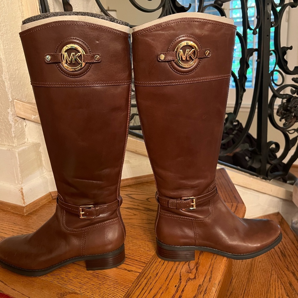 Brown Michael Kors Riding Boots, Size 8